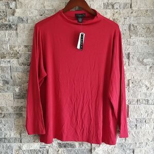 NWT Grace Elements Red Perfect Fit Long Sleeve Shirt